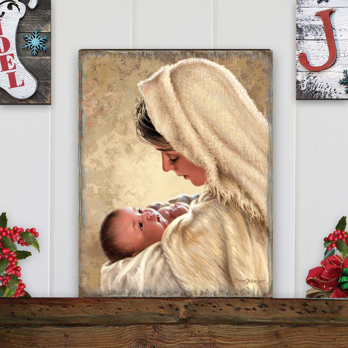 Mother of God Wall Art by D. Gelsinger - Nativity Holiday Decor  - 95685B-DG
