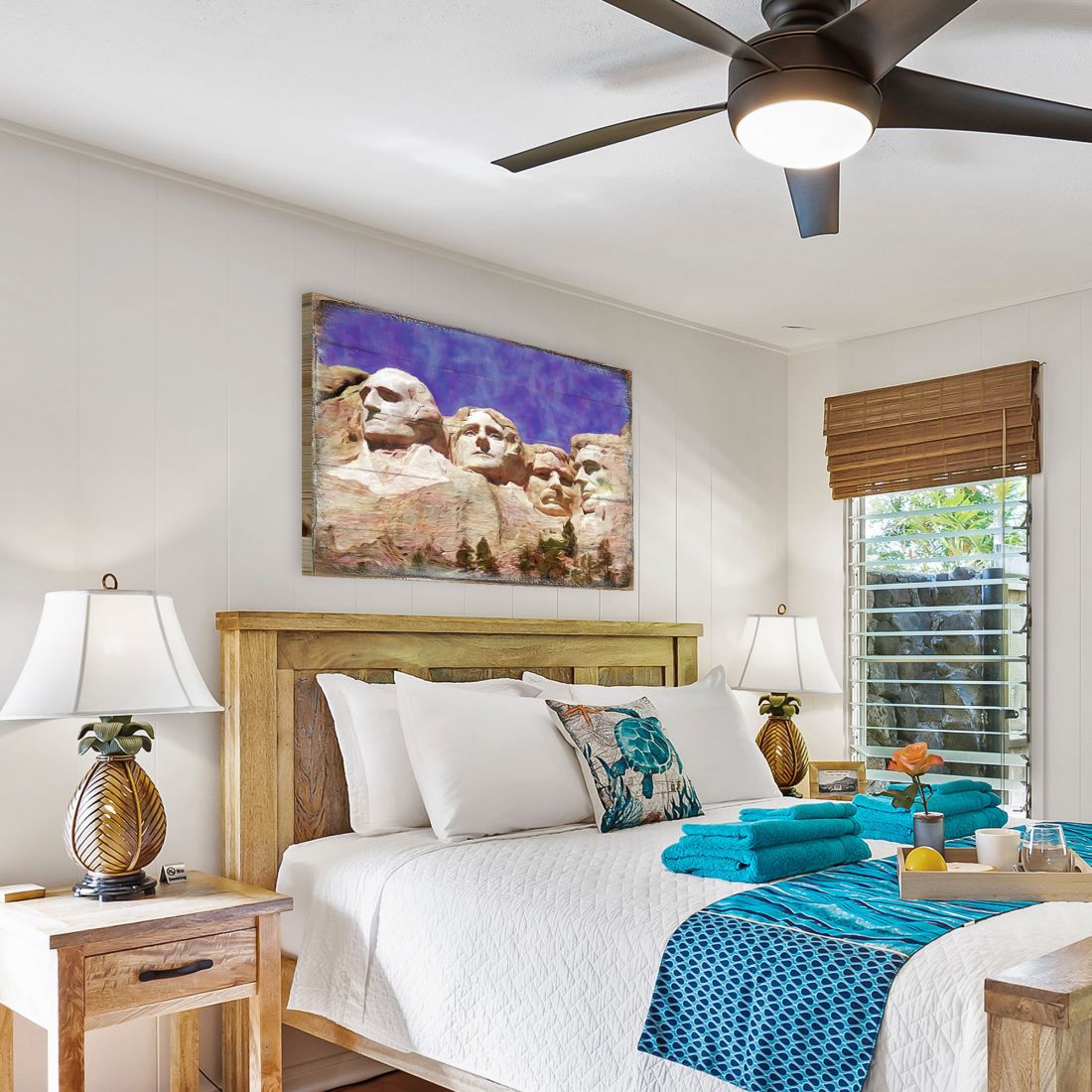 Arte mural de madera Amarante del Monte Rushmore de Nature Wonders - Decoración de vida silvestre - 95247B