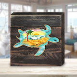 Decoración de madera Tuttle de G. DeBrekht - Decoración navideña costera - 8198518B