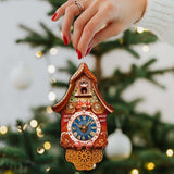 Miniature Clock Decorative Wooden Ornaments Set of 3 by G. Debrekht - Christmas Decor - 8091020-S3