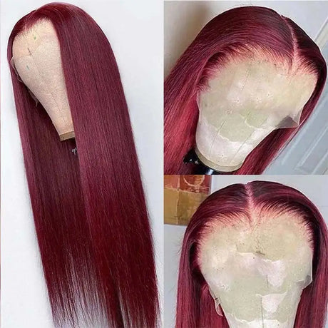 Full Headgear Long Straight Front Lace Wig Smooth Hair - Lootquake