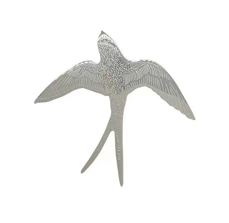 Ins Wind Silver Flying Bird  Swallow Metal Brooch - Lootquake