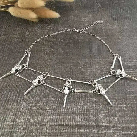 Fashionable New European And American Gothic Bird Skull Necklace - Lootquake