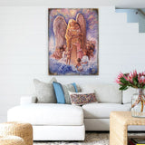 Blessing Mother Angel Fantasy Wooden Wall Art by Josephine Wall - Fantasy Decor - 852154-JW