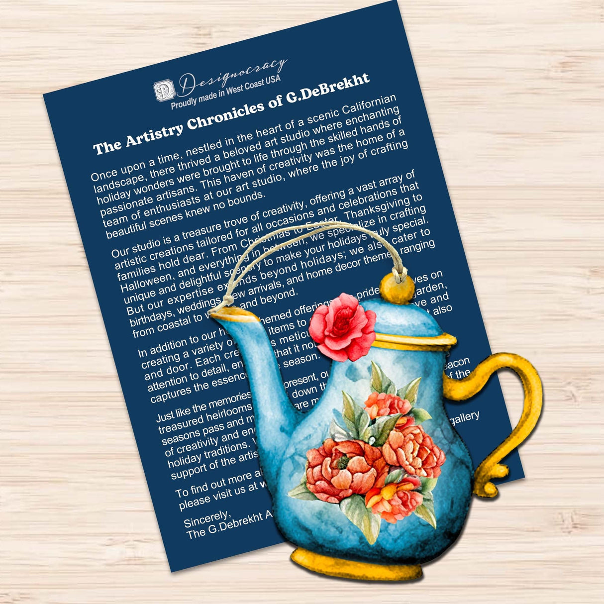 Juego de 3 adornos decorativos de madera para el Día de la Madre de G. Debrekht - Love Family Decor - 8091059-S3