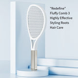 Tennis Racket Fluffy Comb: Airbag Cushion Massage for Thick Hair