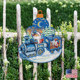 Christmas Train Christmas Door Decor by G. DeBrekht - Christmas Santa Snowman Decor - 8112180H