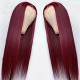 Full Headgear Long Straight Front Lace Wig Smooth Hair - Lootquake