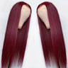 Full Headgear Long Straight Front Lace Wig Smooth Hair - Lootquake