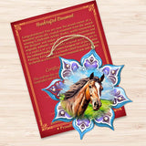 Brown Horse Snowflake Wooden Ornaments by G. Debrekht - Nature Wildlife Decor - 8688432