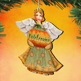 Fall Angel Wooden Ornaments Fall by G. DeBrekht - Thanksgiving Halloween Decor - 8155232-2