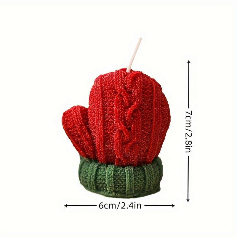 1 vela perfumada con forma de guantes navideños, 4 estilos, regalo de Navidad, fotografía, uso doméstico.