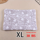 Manta rectangular para mascotas, resistente a la suciedad y para todas las estaciones - Cómoda cama con estampado de pata de perro y corazón (1 unidad)