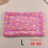 Manta rectangular para mascotas, resistente a la suciedad y para todas las estaciones - Cómoda cama con estampado de pata de perro y corazón (1 unidad)