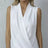 Women's Solid Color V-neck Off Shoulder Fashionable Versatile Camisole Vest - Lootquake