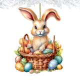 Easter Bunny Wooden Ornaments by G. DeBrekht Easter Spring Decor - 8652770