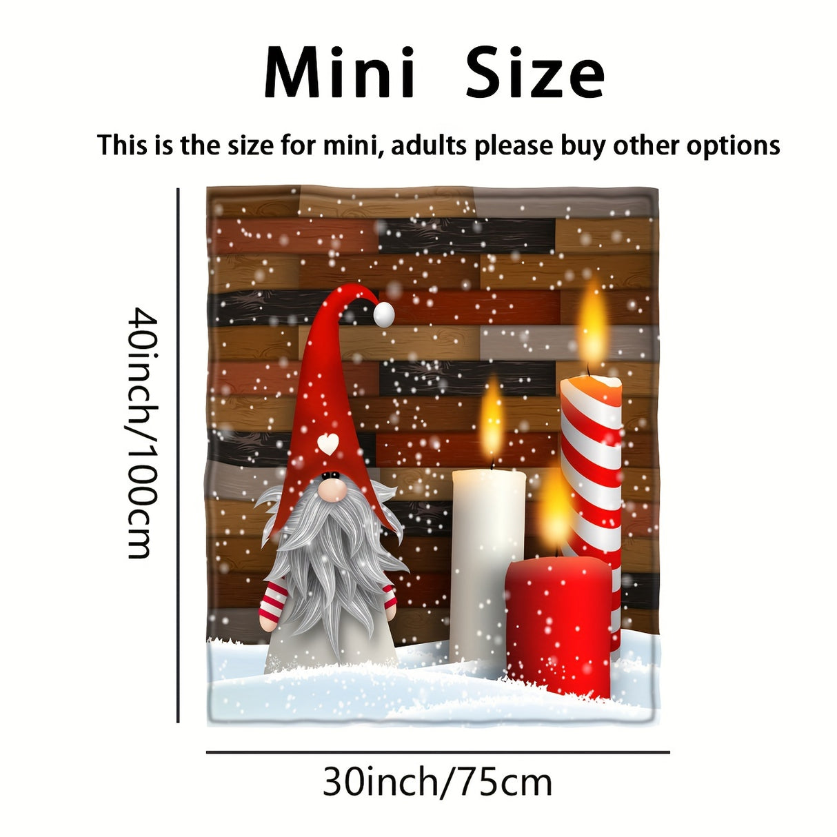 1 manta navideña, manta decorativa para fiestas navideñas, manta de cama para regalo de Año Nuevo, regalo de Navidad para sofá cama, oficina, camping.