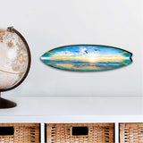 Tabla de surf al atardecer, adorno grande para exteriores costero de G. DeBrekht - Decoración costera navideña - 8490103MS