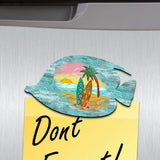 Juego de 3 imanes costeros para refrigerador con forma de pez tropical