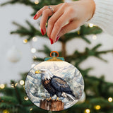 Bald Eagle Majesty Wooden Ornaments by G.Debrekht - Wildlife Holiday Decor - 870059