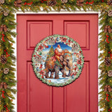 Decoración navideña para puerta con Papá Noel y elefante de G. Debrekht - Decoración navideña - 8611043H