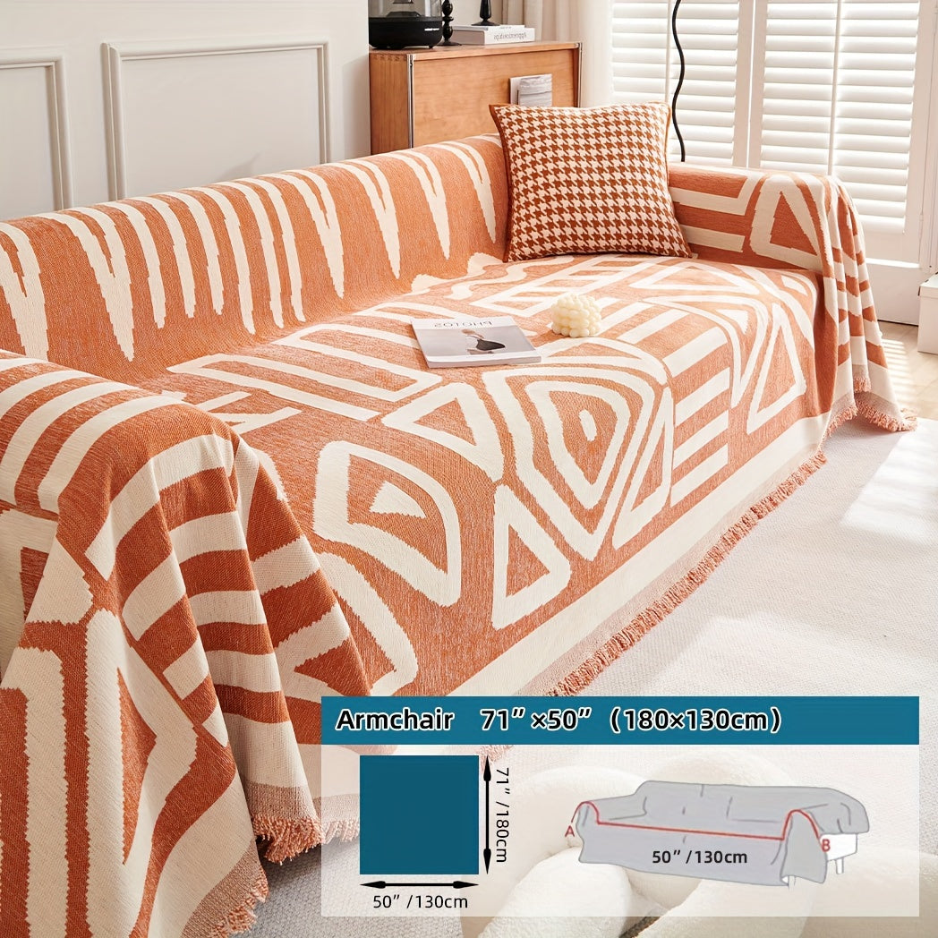 Funda de sofá estilo bohemio, antiarañazos para mascotas, antideslizante, para dormitorio, sala de estar, decoración del hogar, manta de sofá
