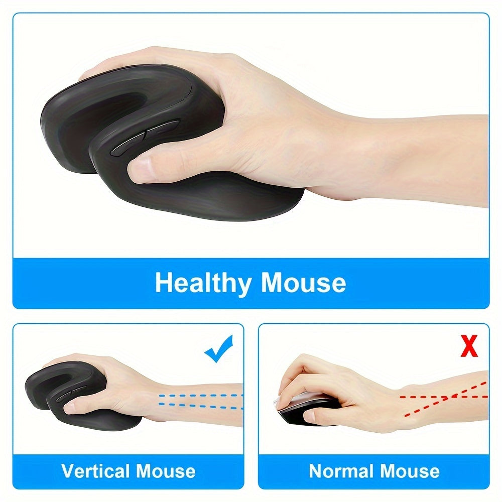 Ergonomic 2.4G Wireless Mouse, Right-Handed Optical Gaming Mouse, Battery Powered, Plastic, Crystal Embellishment, Compatible with Windows XP, Non-Wireless, for PC, Laptop, Home Office