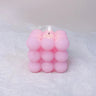 1pc Valentine'S Day Romance Themed Scented Candle - Single-Wick Soy Wax in Square Jar with Rosemary Fragrance, Smokeless Home Decor for Bedroom, Vanity, Photo Prop, Creative Gift for Friends, Family, Colleagues