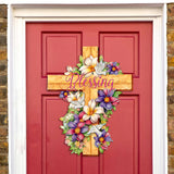 Floral Dove Blessing Cross Holiday Door Decor by G. Debrekht - Easter Spring Decor - 8688163H