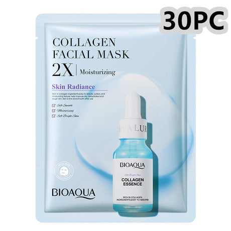 Collagen Face Mask Moisturizing Firming Face Sheet Mask Hyaluronic Acid Facial Masks Beauty Skin Care Gel Skin Care - Lootquake
