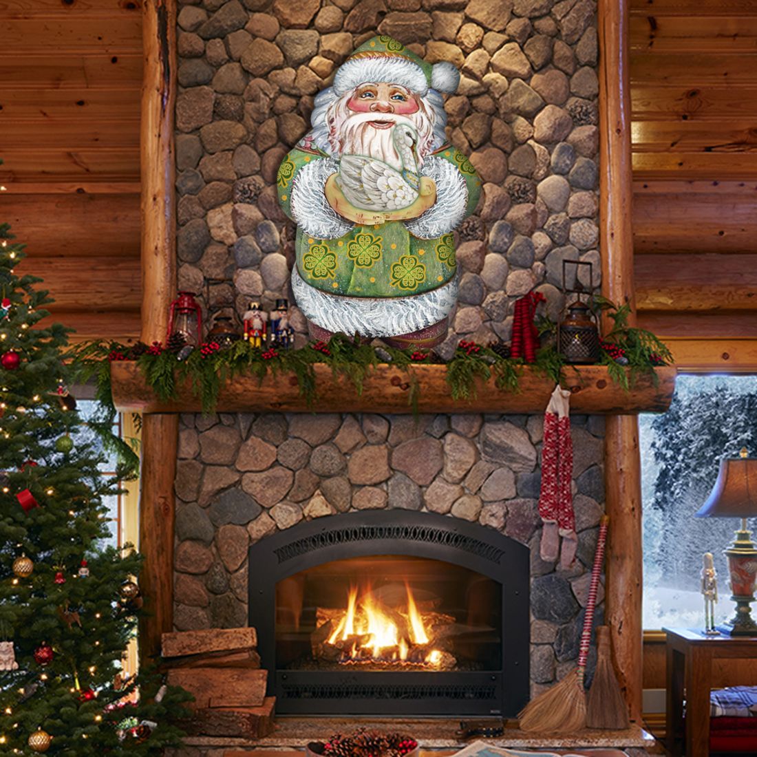 Celtic Santa Irish Christmas Holiday Door Decor by G. DeBrekht - Celtic Decor - 8118086H