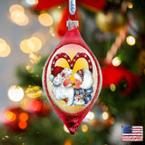 Merry Kissmas Glass Ornament by Jamie Mills-Price - Christmas Decor - 757-302-MP