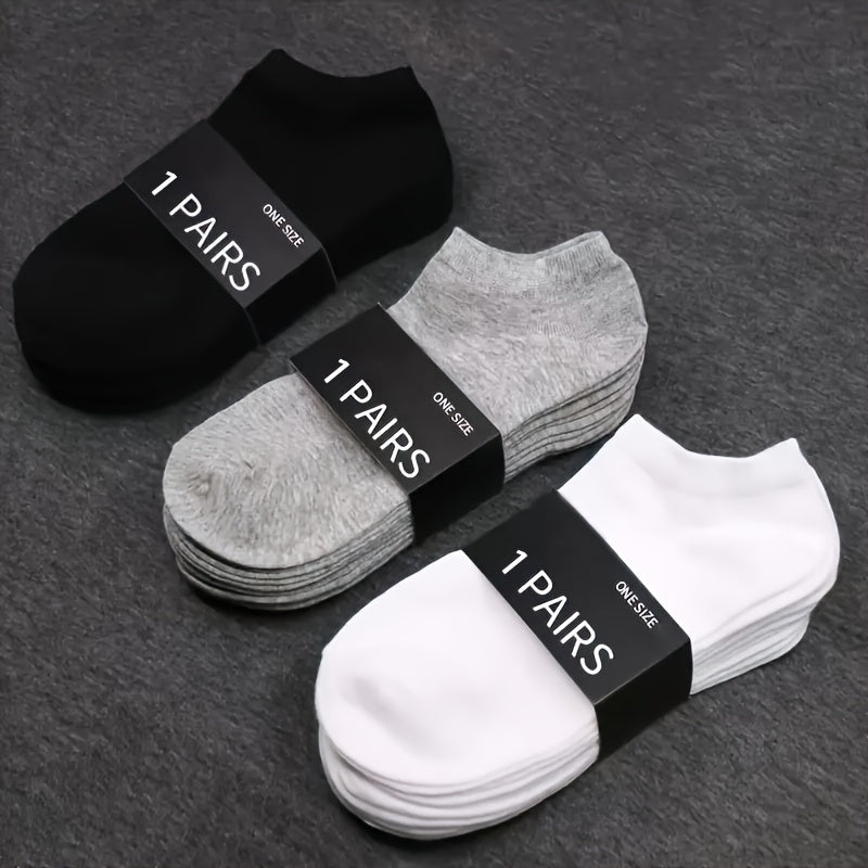 1/3/6/9/15 paires de chaussettes unies simples, chaussettes basses unisexes et polyvalentes, bas et collants pour femmes