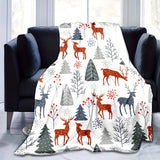 1 couverture imprimée motif cerf sur le thème de Noël, douce et chaude pour canapé, lit, voiture, bureau, camping, voyage, cadeau idéal pour toutes les saisons