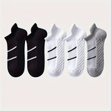 5 pares de calcetines deportivos profesionales para hombre, de verano, de malla fina, transpirables, absorbentes del sudor, antiolor, con protección para el talón y las orejas.