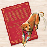 Adorno de madera con forma de perro con bebida refrescante de Laura Seeley - Decoración para perros y gatos - 8511024-LS