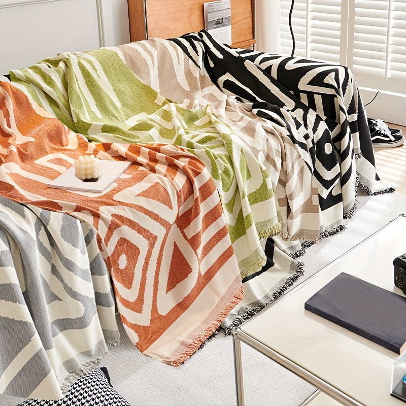 Funda de sofá estilo bohemio, antiarañazos para mascotas, antideslizante, para dormitorio, sala de estar, decoración del hogar, manta de sofá