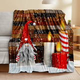 1 manta navideña, manta decorativa para fiestas navideñas, manta de cama para regalo de Año Nuevo, regalo de Navidad para sofá cama, oficina, camping.