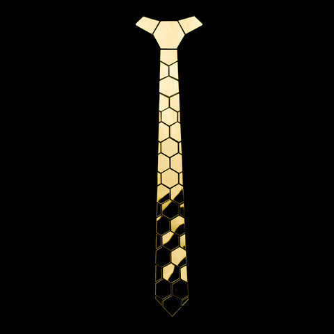 Stitching Geometric Plaid Gold Tie Men's Suit Clothing - Lootquake
