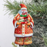 Santa's Book Collection Wooden Ornaments by G. Debrekht - Christmas Santa Snowman Decor - 8691405