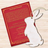 White Easter Spring Decor Bunny Wood Ornaments - Designocracy - 81991342