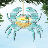 Crab Wooden Ornaments by G. DeBrekht - Coastal Holiday Decor - 8198511
