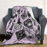 1pc Witch Gothic Blanket Lightweight Flannel