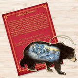 Black Bear Wooden Ornaments by G. DeBrekht - Wildlife Holiday Decor - 8198215-5