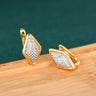 Rhombus Earrings Female Two-tone Geometric Design - Lootquake