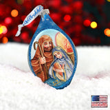 Nativity Drop Glass Ornament by G. DeBrekht - Nativity Holiday Decor - 757-021