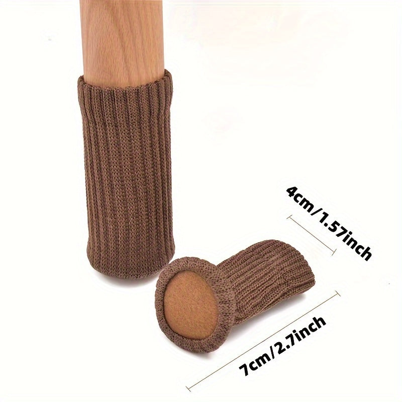 Juego de 24 protectores de lana elásticos para patas de mesa y silla, antideslizantes, para muebles, diámetro desde 0,5 cm.