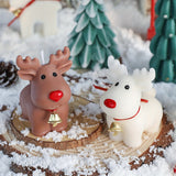 Christmas Reindeer Scented Candle - White Paraffin/Soy Wax, Perfect for Holiday Decor & Gifts