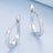 Sterling Silver S925 Simple Zircon Ear Clip White Gold Plated Smooth - Lootquake