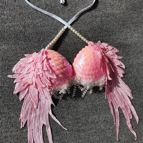 Handmade Sequined Mermaid Scale Bikini Lingerie - Lootquake